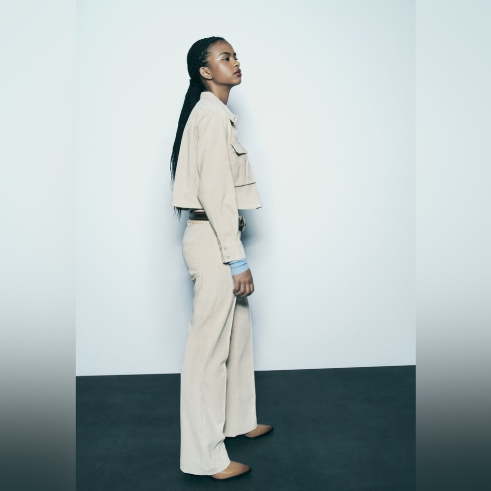 Zara Beige Corduroy Top and Pants - Picture 11 of 12